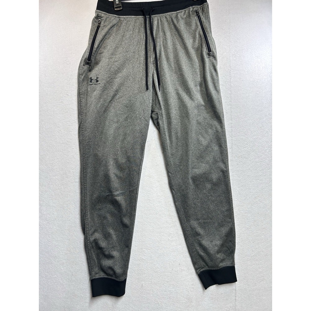 Under Armour ColdGear Men's Jogger Pants Gray/Black Size‎ Large Zip Pocket